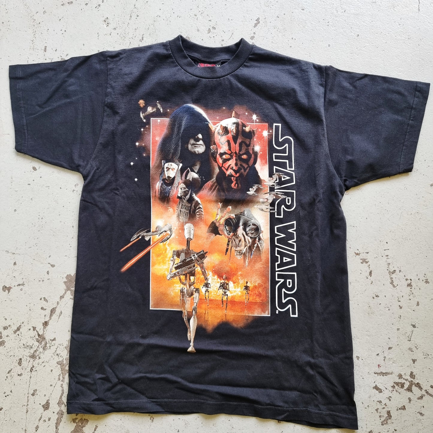 Vintage Star Wars Tee Darth Maul Black