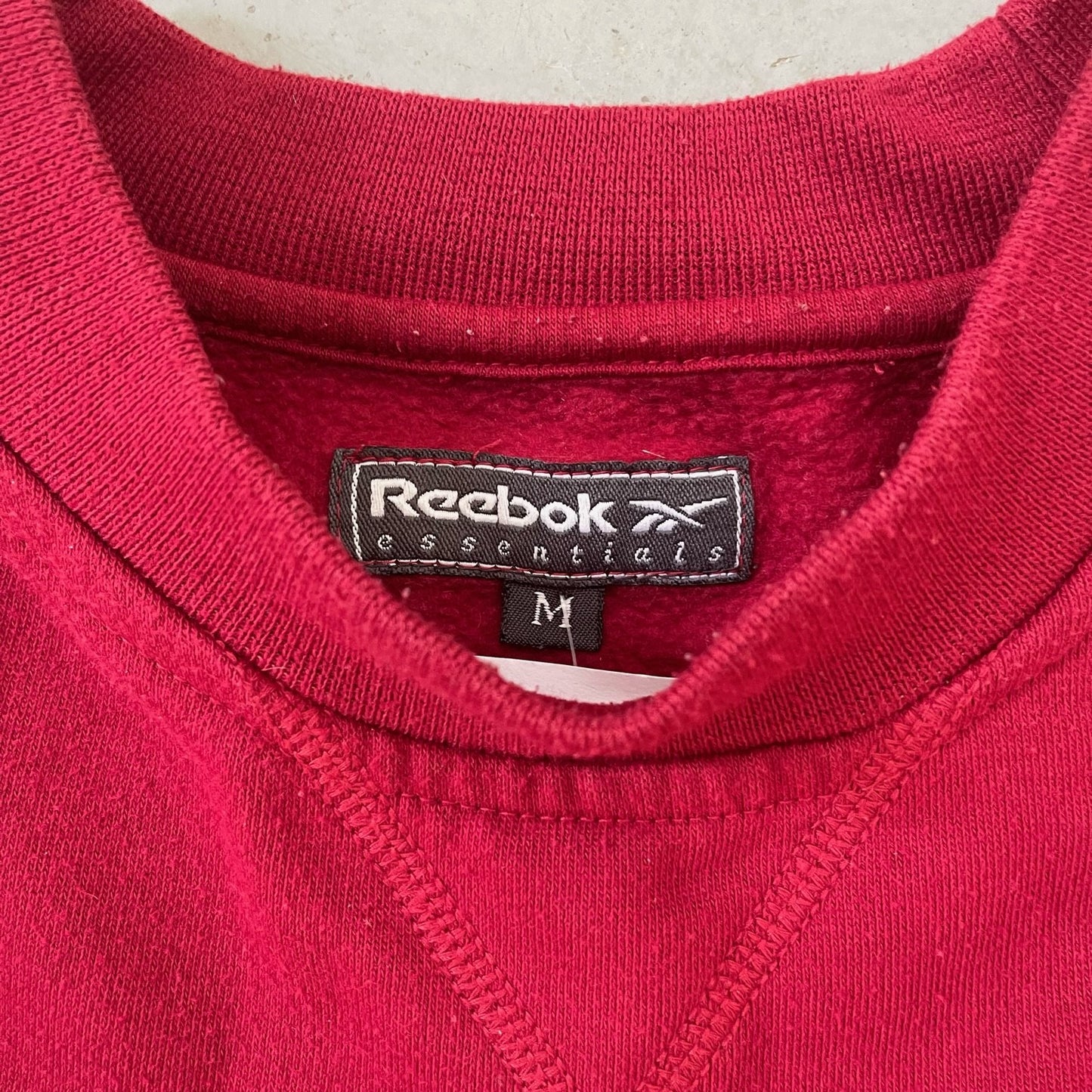 Vintage Reebok Sweatshirt Burgundy Medium