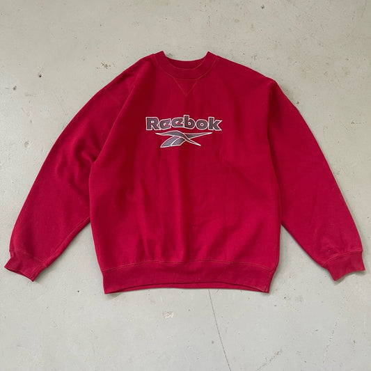 Vintage Reebok Sweatshirt Burgundy Medium