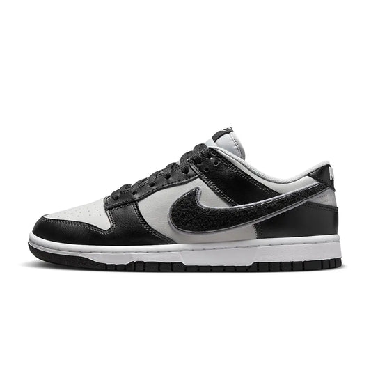Nike Dunk Low Chenille Swoosh Grey Black