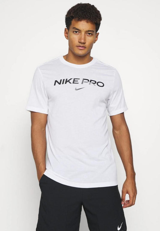 Nike Pro Dri Fit T Shirt White