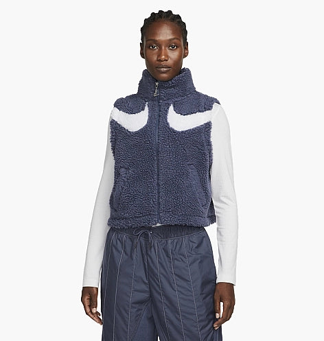 Nike Sportswear Women Swoosh Fleece Vest - Thunder Blue/White